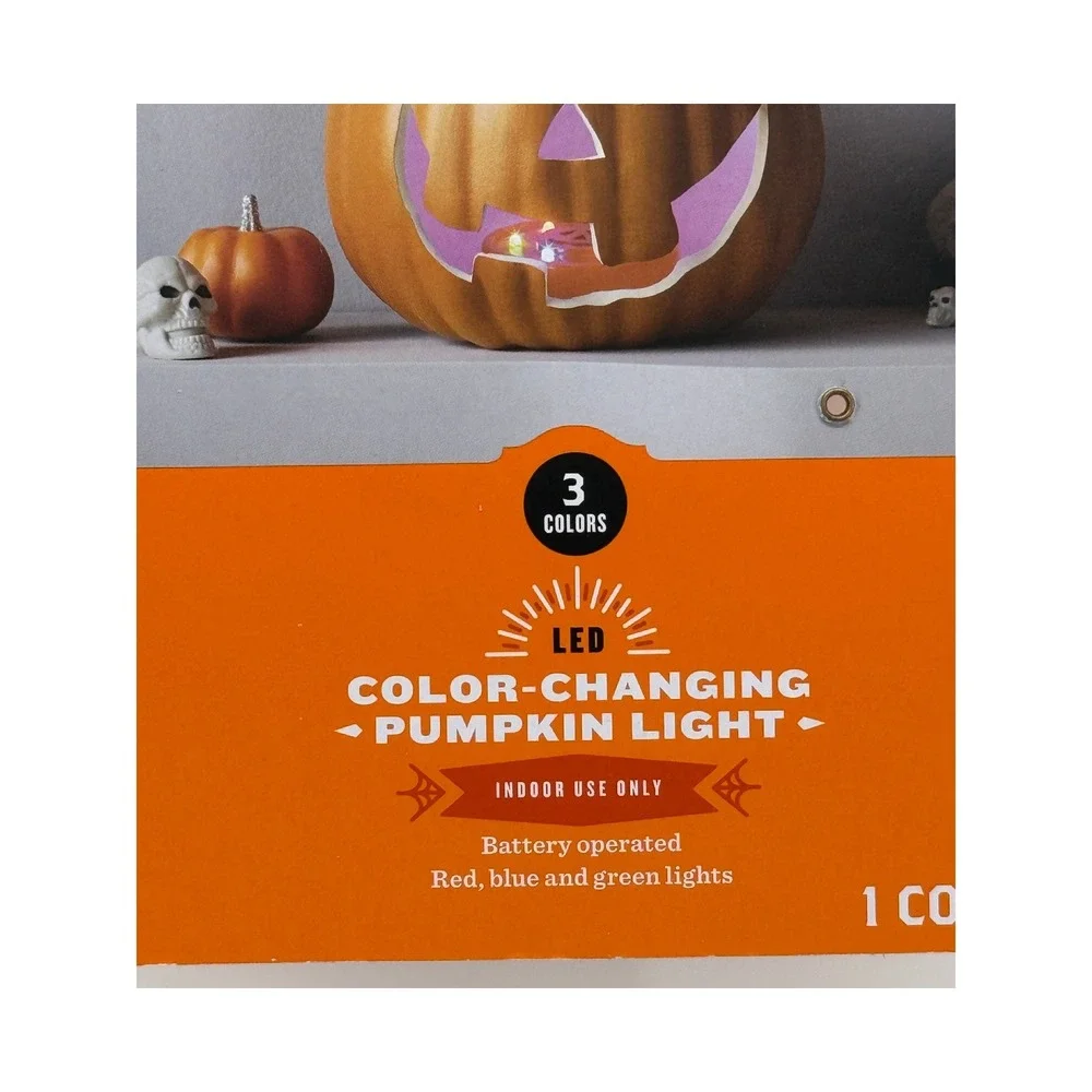 Hyde and EEK! LED Color Changing Pumpkin Light Halloween Decor 3 Colors